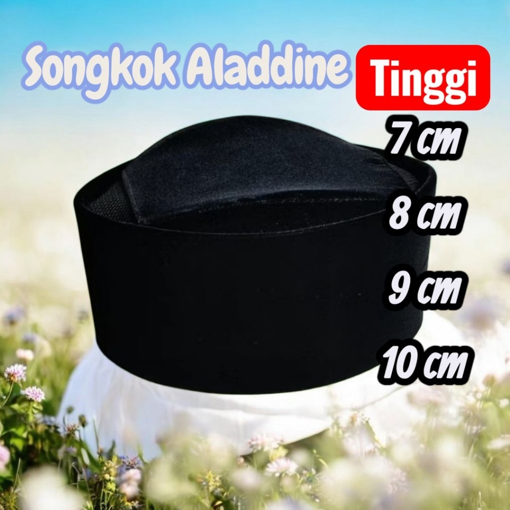 Peci Songkok Kopiah Susun Tinggi 7_10cm