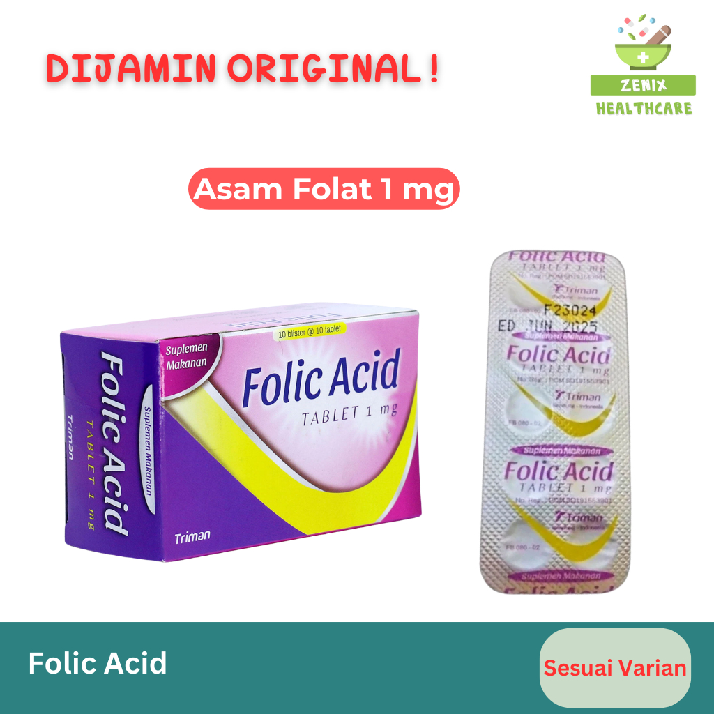 Asam Folat Triman 1000 mcg – Suplemen Asam Folat