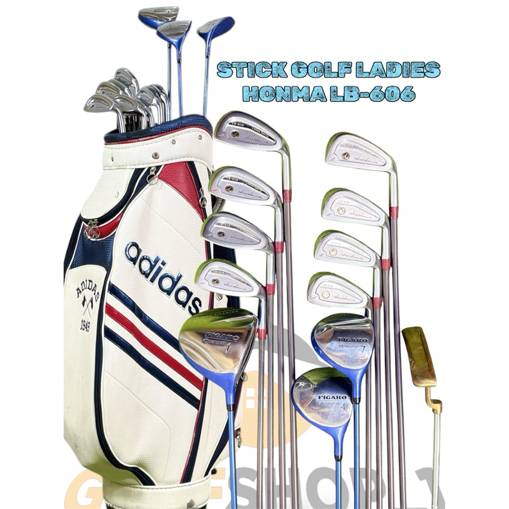 Stick Golf Ladies Honma LB-606 Shaft Graphite Flek Ladies Fullset Bag Golf Second Original
