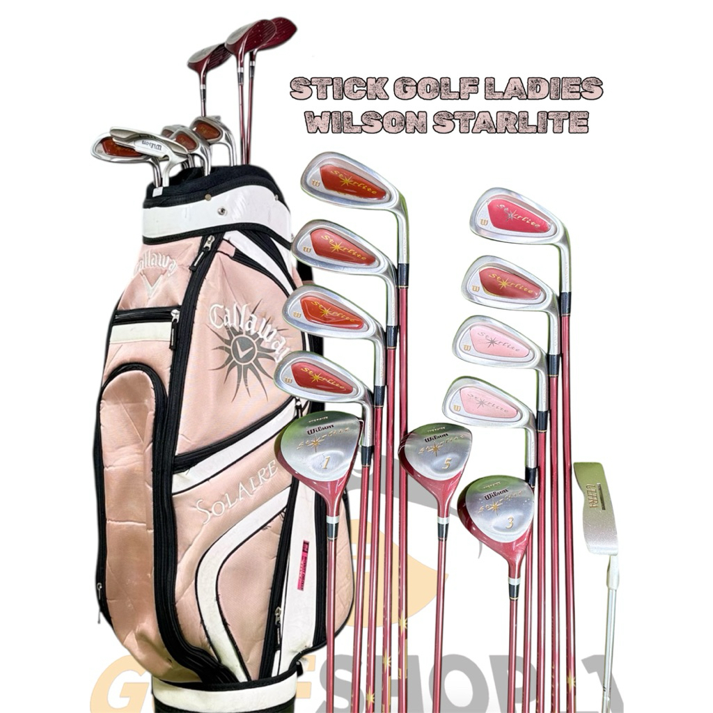 Stick Golf Ladies Wilson Starlite Shaft Graphite Flek Ladies Second Original Fullset Bag Golf