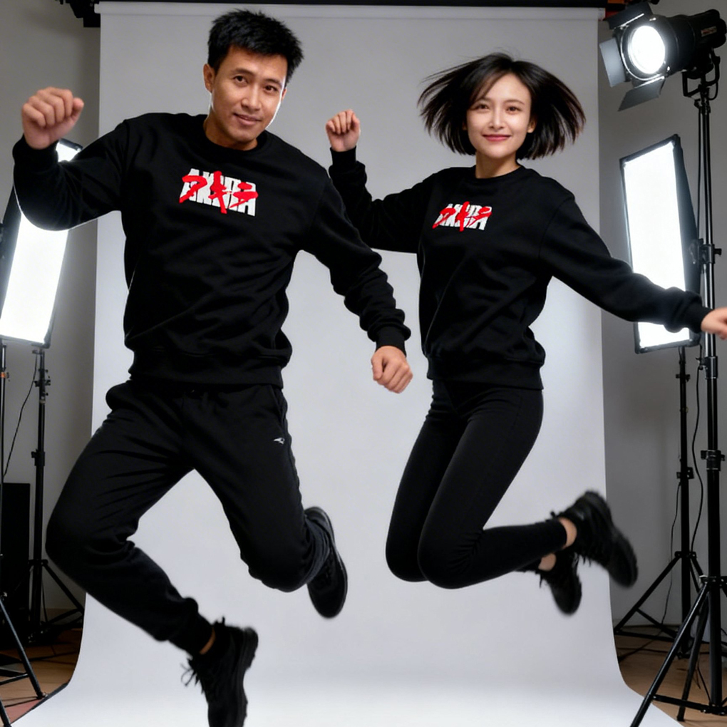 Crewneck Akira Anime Sweater Casual Unisex Bahan Cotton Fleece