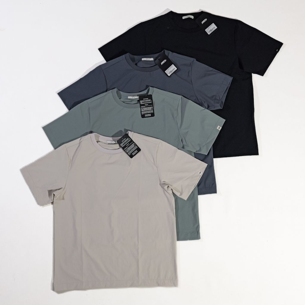 STL Cooling Face Fit-Up Kaos Sport Lengan Pendek Pria | Bahan Nylon Stretch Adem Quick Dry