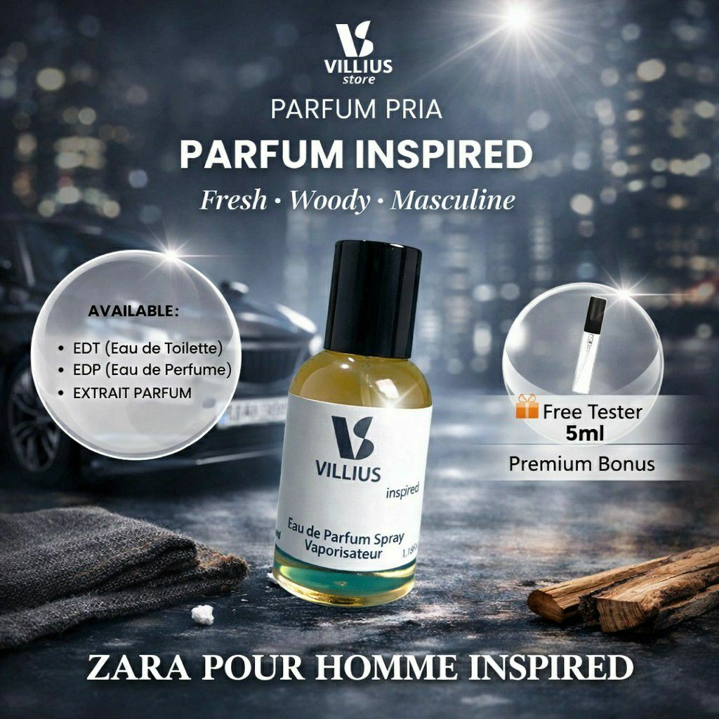 Parfume Pria Tahan Lama ZARA POUR HOMME Eau De Parfume Cowok Minyak Wangi Parfum Farfum
