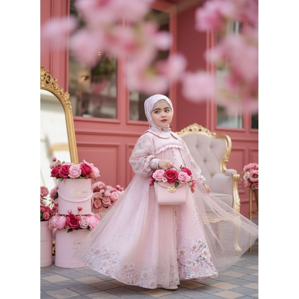 ALMAHERRA KIDS 1 2 GAMIS SYARI ANAK PEREMPUAN ORI MAUMA KIDS