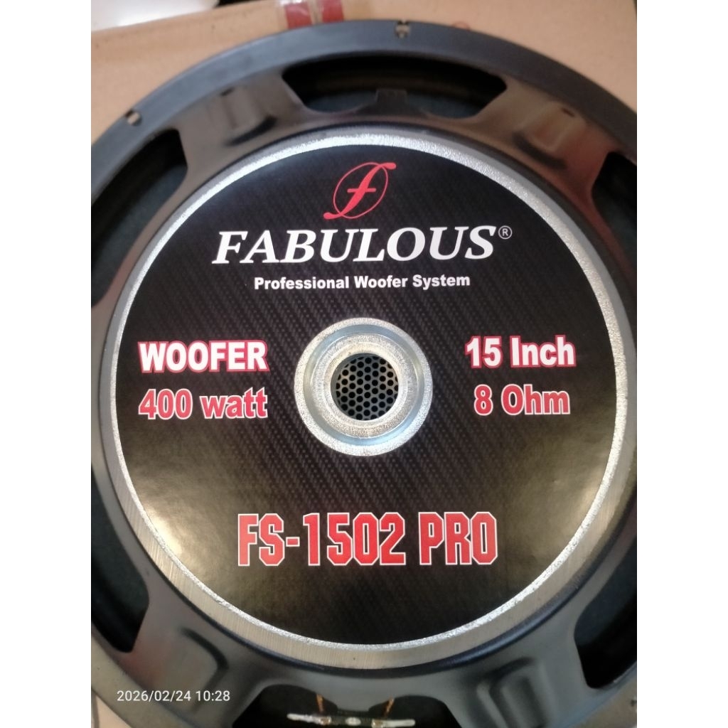 FABULOUS 1502PRO 400Watt SPEAKER KOMPONEN 15" INCH DAUN COTING