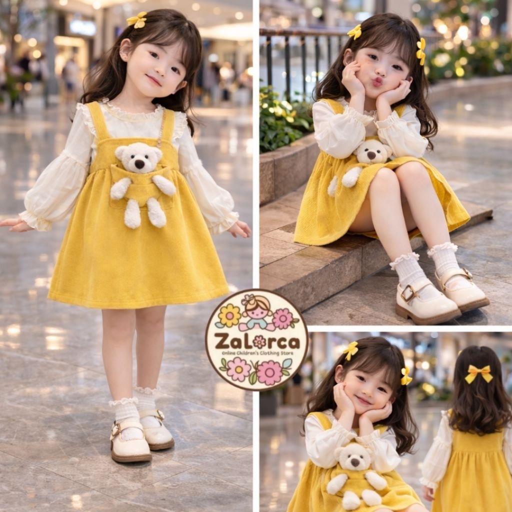 Dress Atasan Anak BONEKA LENGAN BALON Import