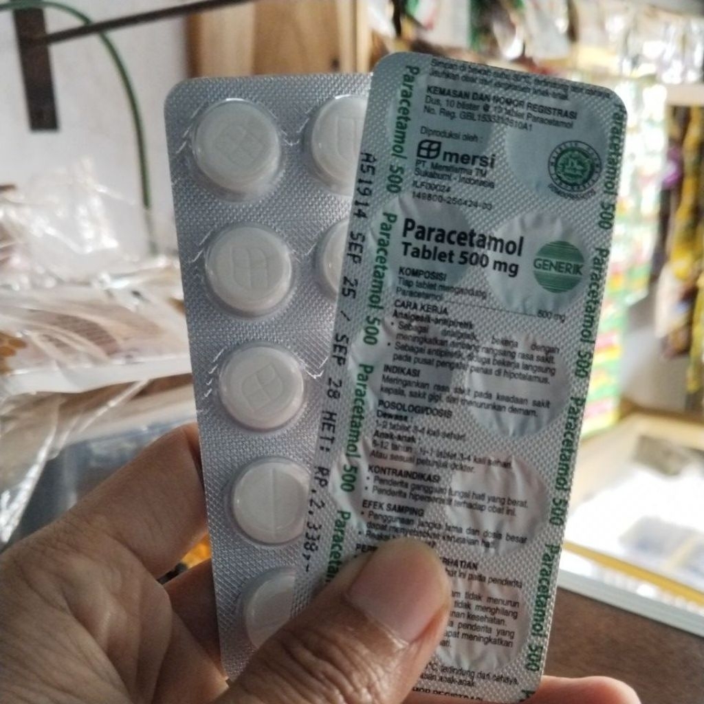 Paracetamol Generik 500mg Tablet Obat Penurun Demam dan Pereda Nyeri Dewasa