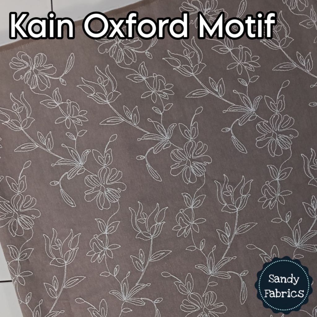 0,5 meter Kain Katun Oxford Motif - oxford cotton - bahan dress