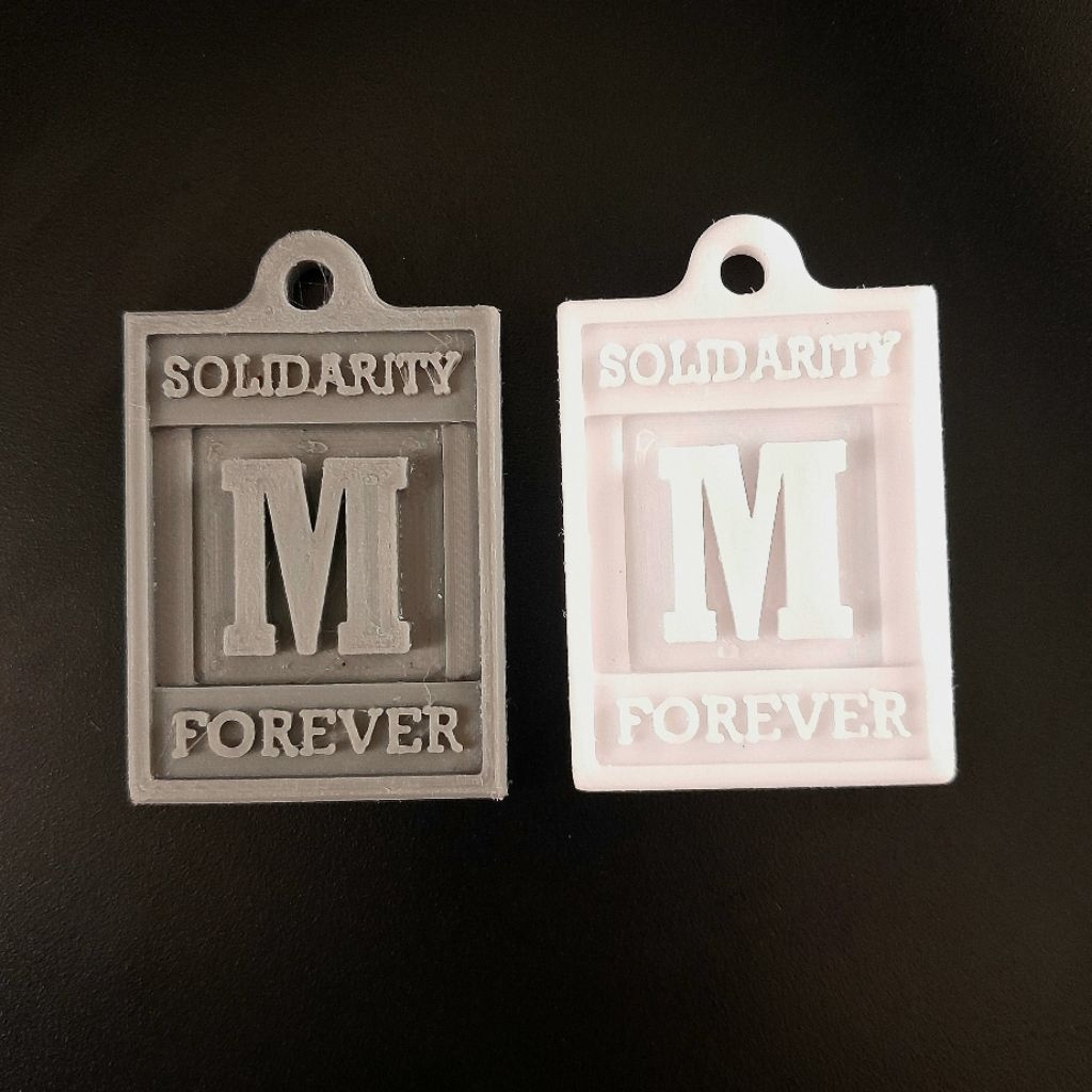 Gantungan Kunci M Solver - 3D Printing