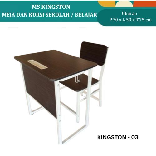 Full Set Meja dan Kursi Sekolah / Meja Kursi Belajar Minimalis KINGSTON