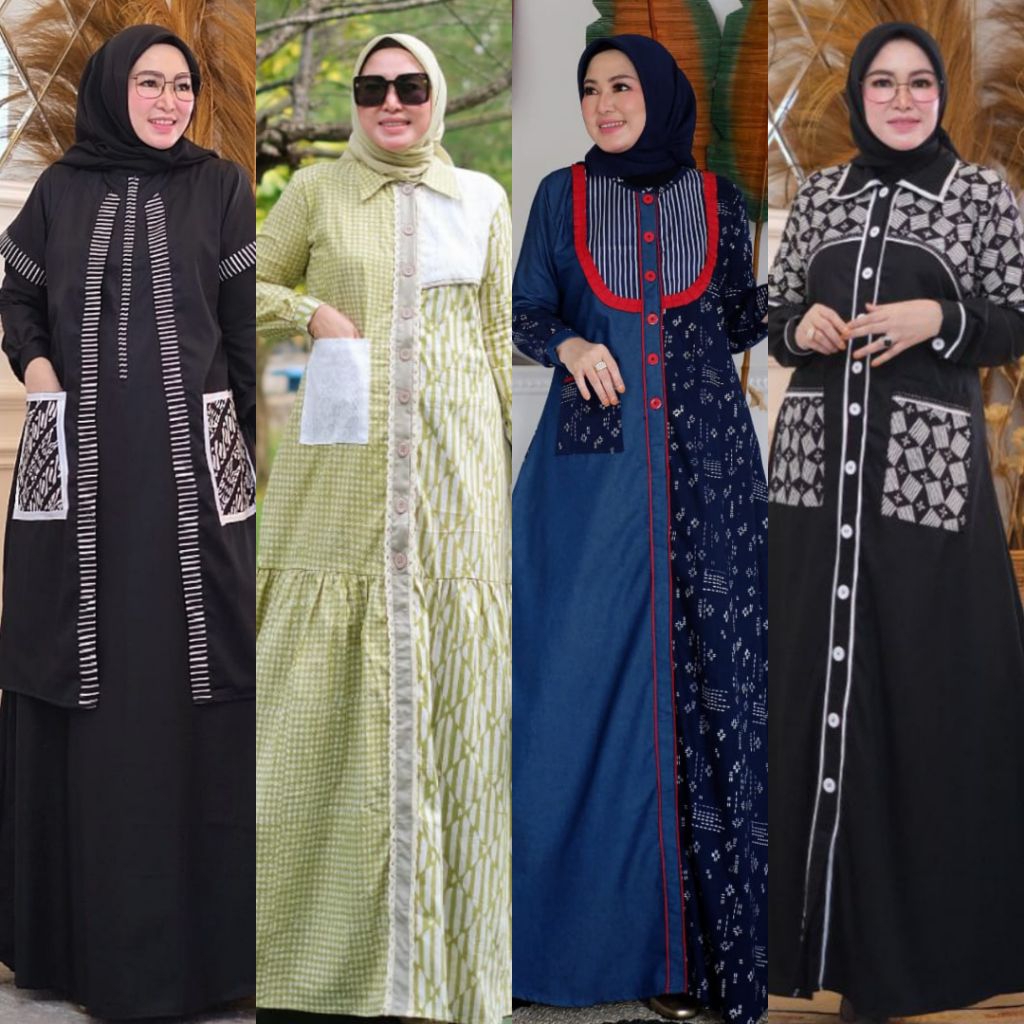 GAMIS BATIK MAHESWARI/GAMIS BATIK KATUN PREMIUM/GAMIS BATIK KOMBINASI/GAMIS BATIK PESTA/GAMIS MUSLIM
