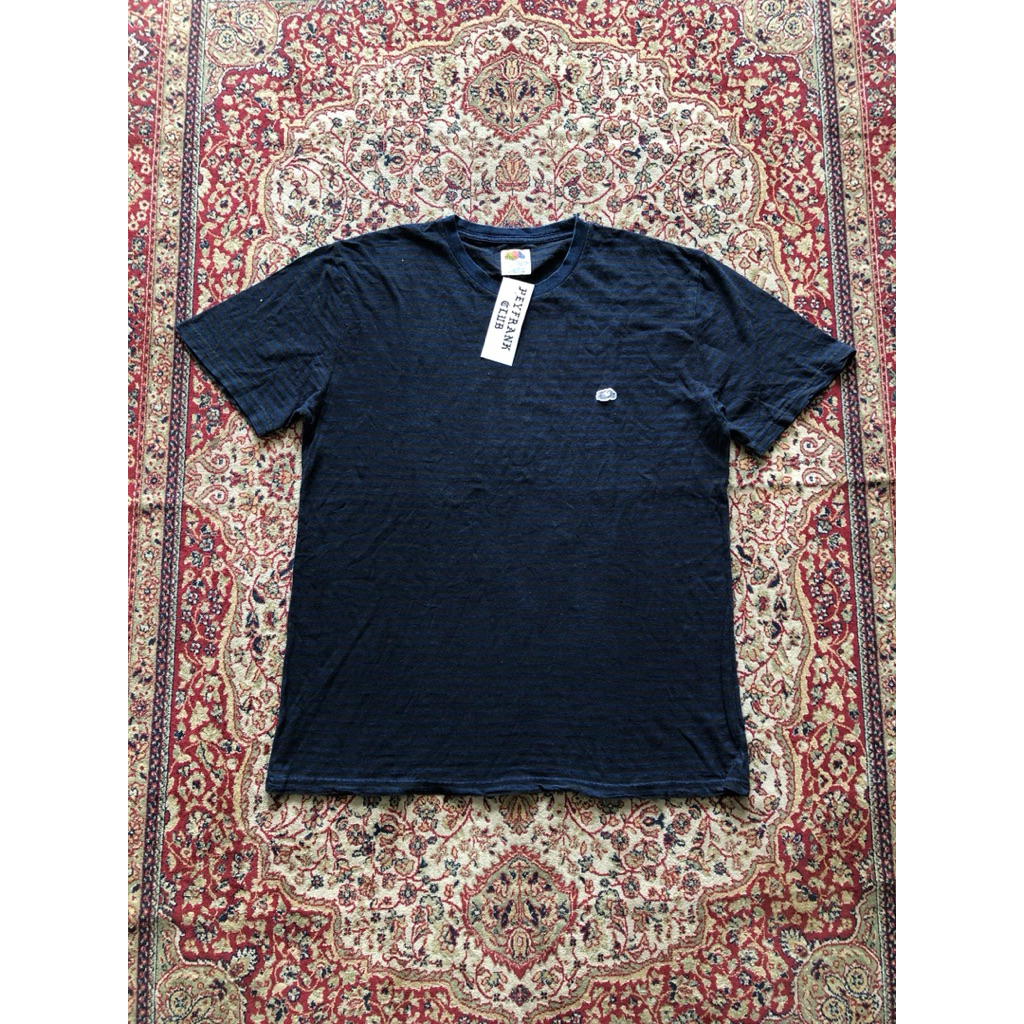 Kaos Fruit of the loom x blue blue japan indigo dyed tshirt HH709
