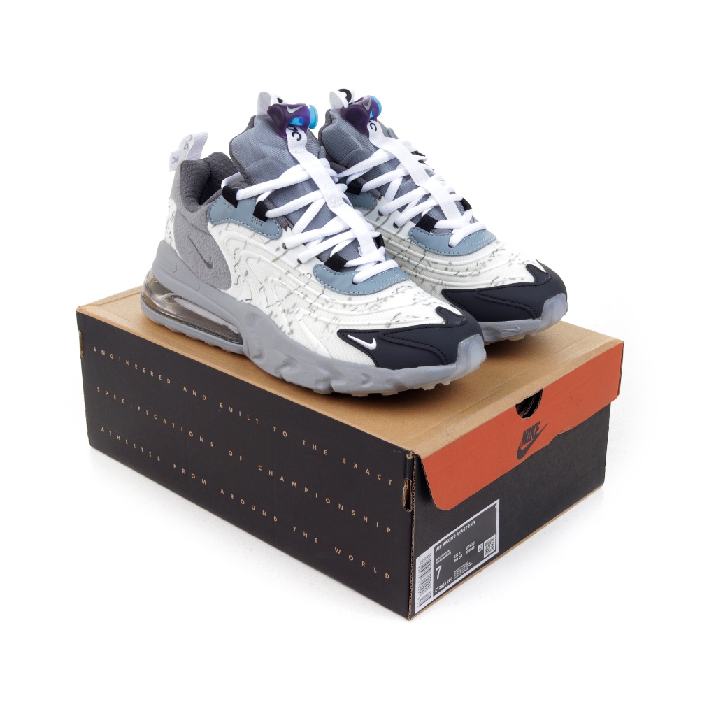 (VLTAVN) Sepatu Sneakers Nike Air Max 270 React Travis Scott Cool Grey