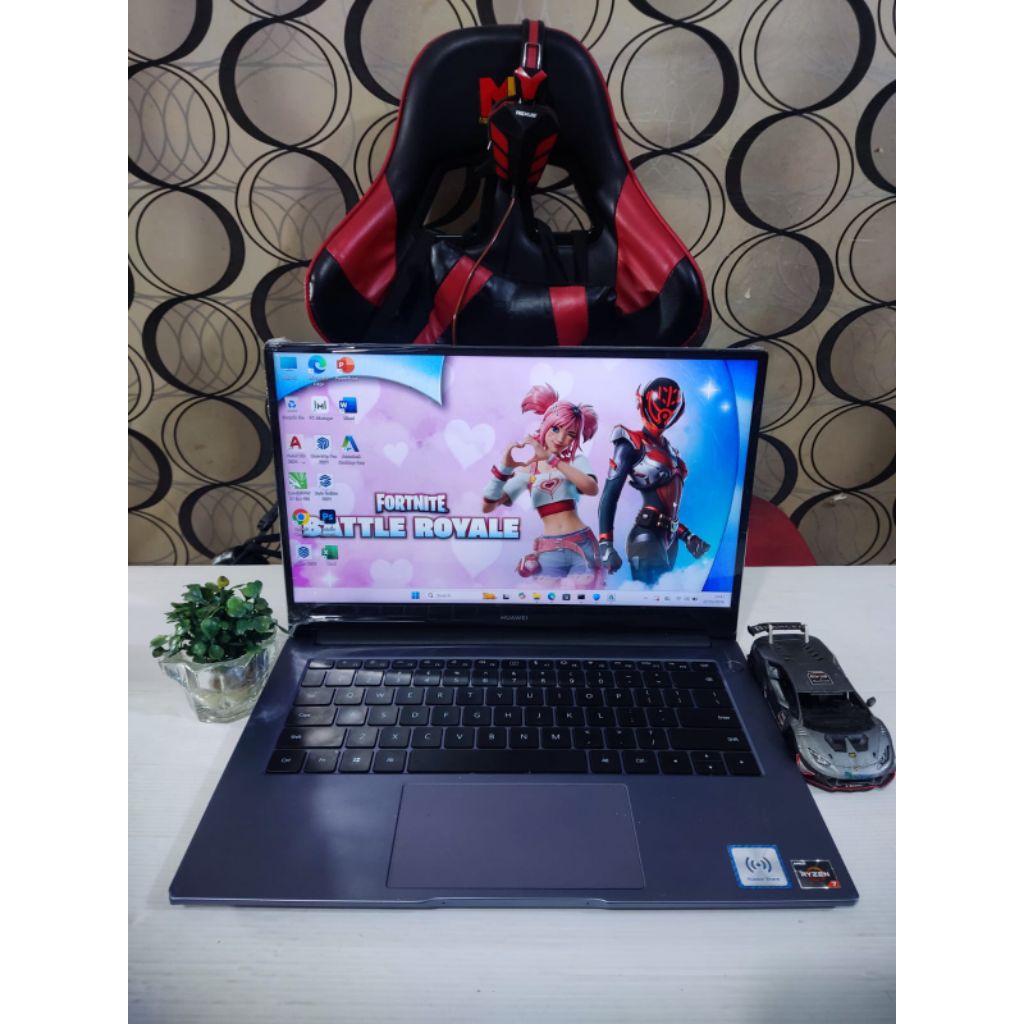 Huawei Matebook Ryzen 7 D14 NBLK-WAX9X Super Tipis Metalic MULUS LIKE NEW [RAM 8GB/SSD 512Gb] SUPER 
