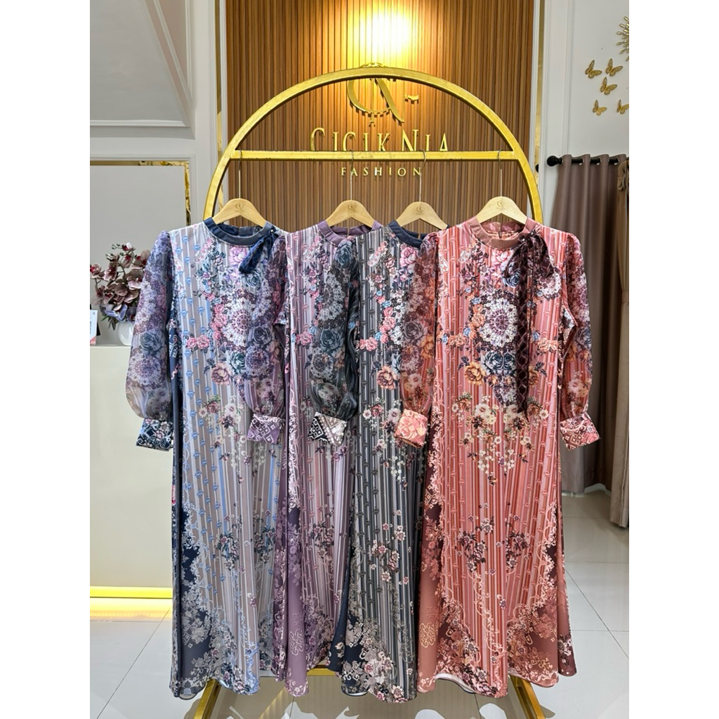 dres silk sultan motif bunga