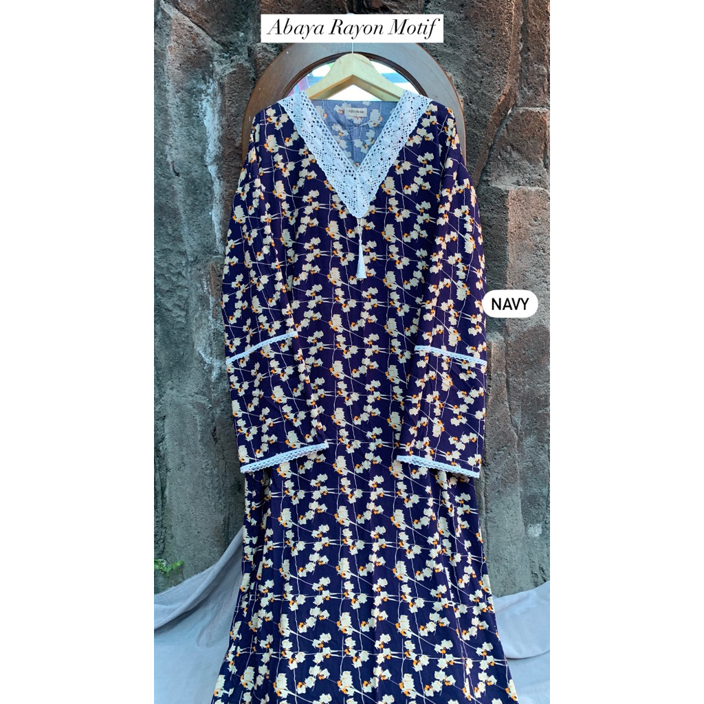 ABAYA RAYON MOTIF | ABAYA KATUN VISCOSE | MUKENA ABAYA SHOLAT KATUN