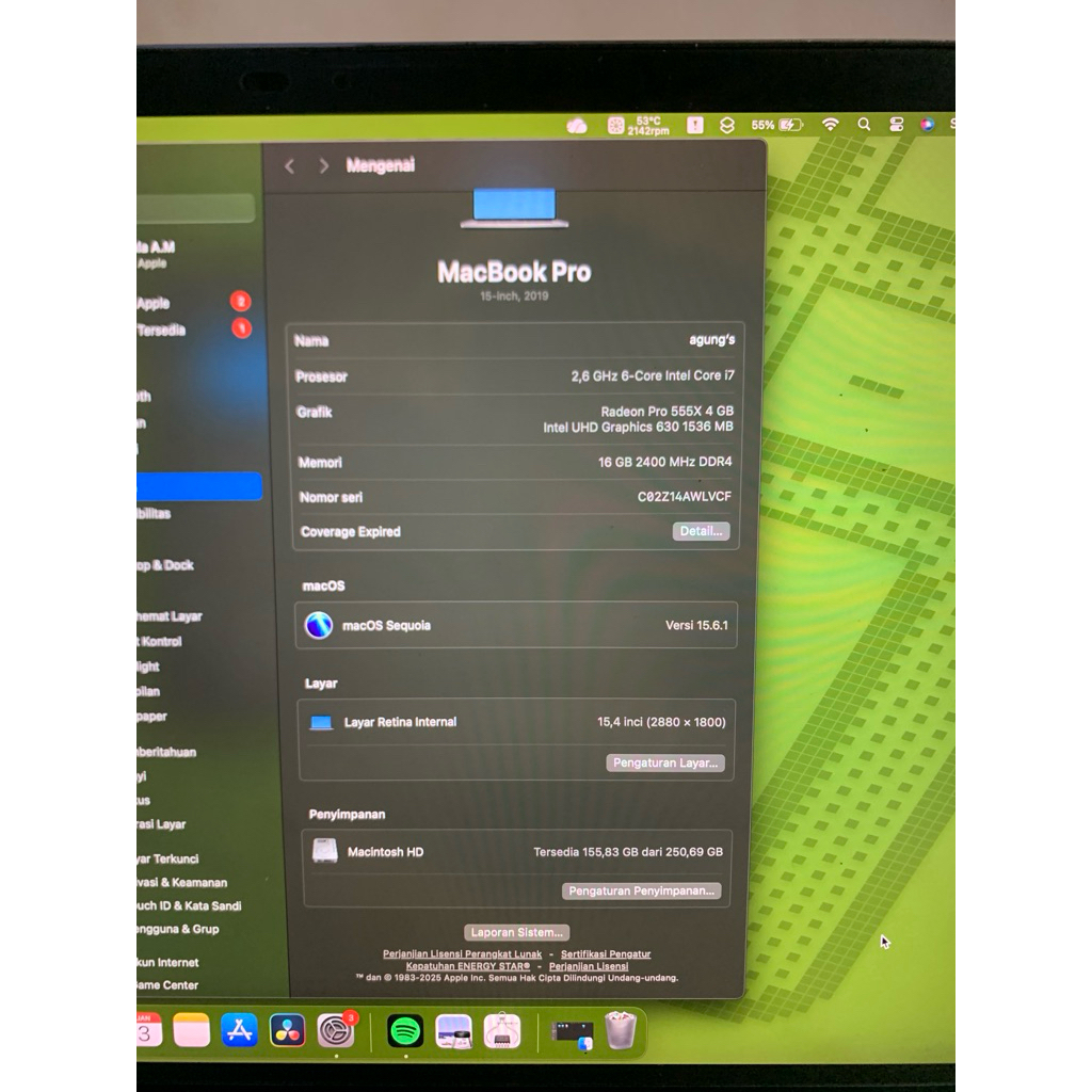 macbook pro 2019 16gb 256gb