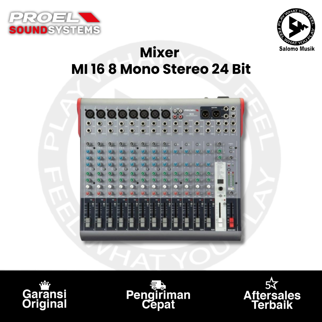 Mixer Proel MI 16 8 Mono Stereo 24 Bit Original
