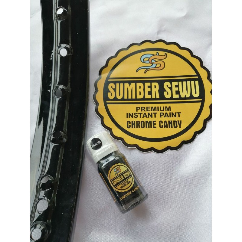 cat chrome candy warna Hitam ready stok