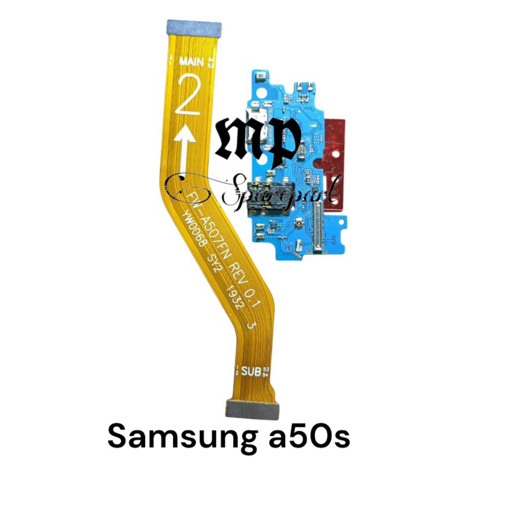FLEXIBEL CHARGER SAMSUNG A50S PAPAN CAS FULLSET IC + FLEXIBEL BOARD SAMSUNG A50S SATU SET