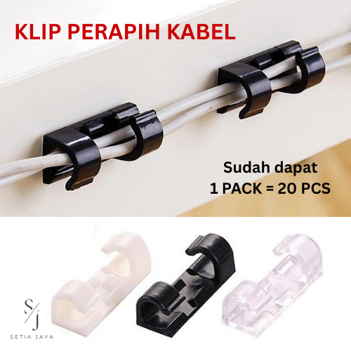 Alat Penata Kabel Premium Tahan Lama Tempel - Merapikan Kabel Berantakan Rumah di Meja/Dinding