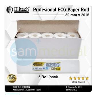 Elitech ECG Paper 80mm x 20m - Kertas EKG/ECG - Hrga 1 pcs