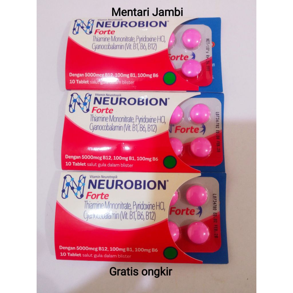 Neurobion Forte isi 10 tablet vitamin B complex