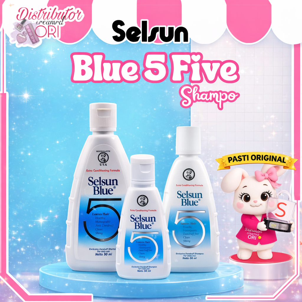 Selsun Blue 5 Five Shampoo | Shampoo Anti Dandruff | 120mL | 200mL | Distributor Cream Ori