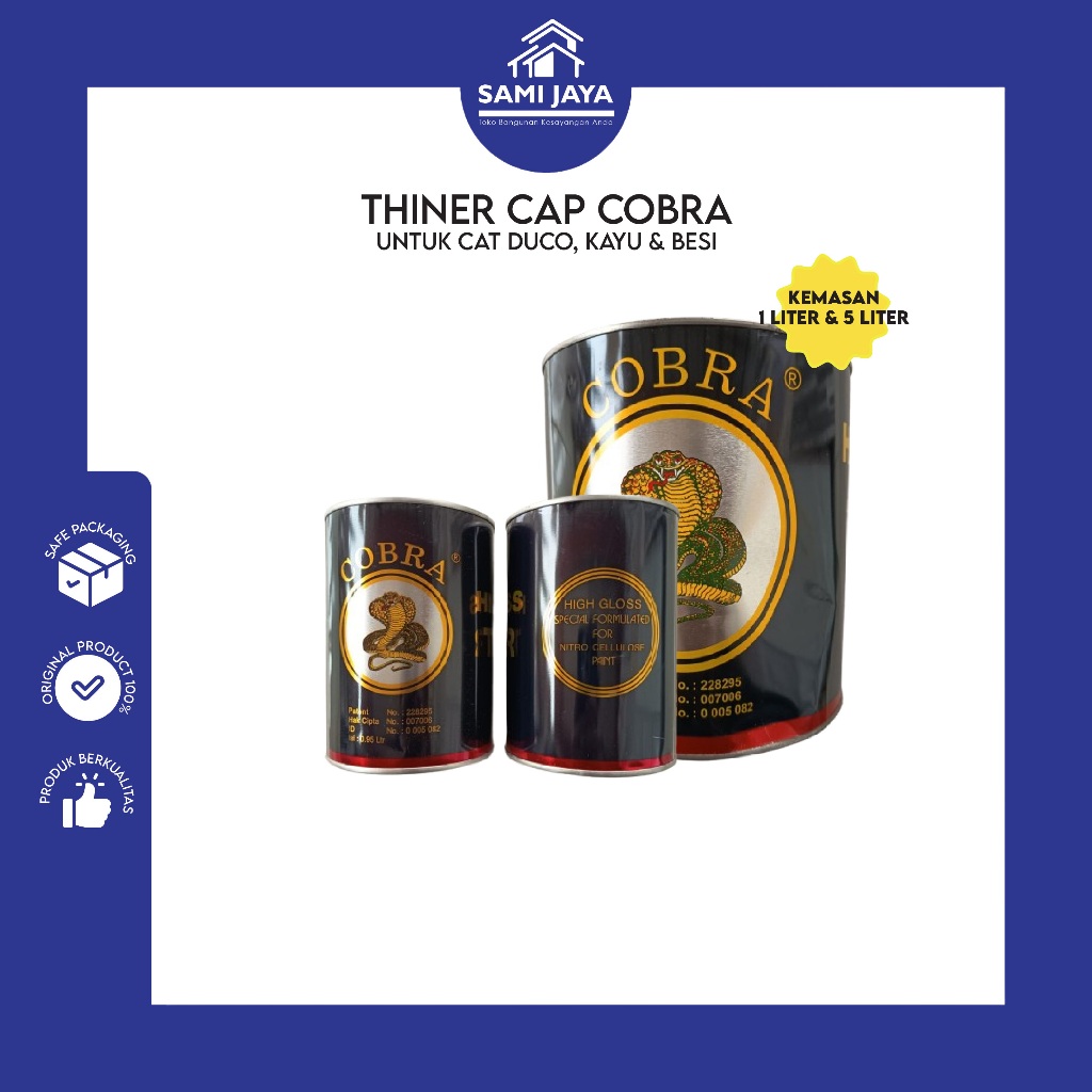 Cobra Thinner Hitam kemasan 5 L