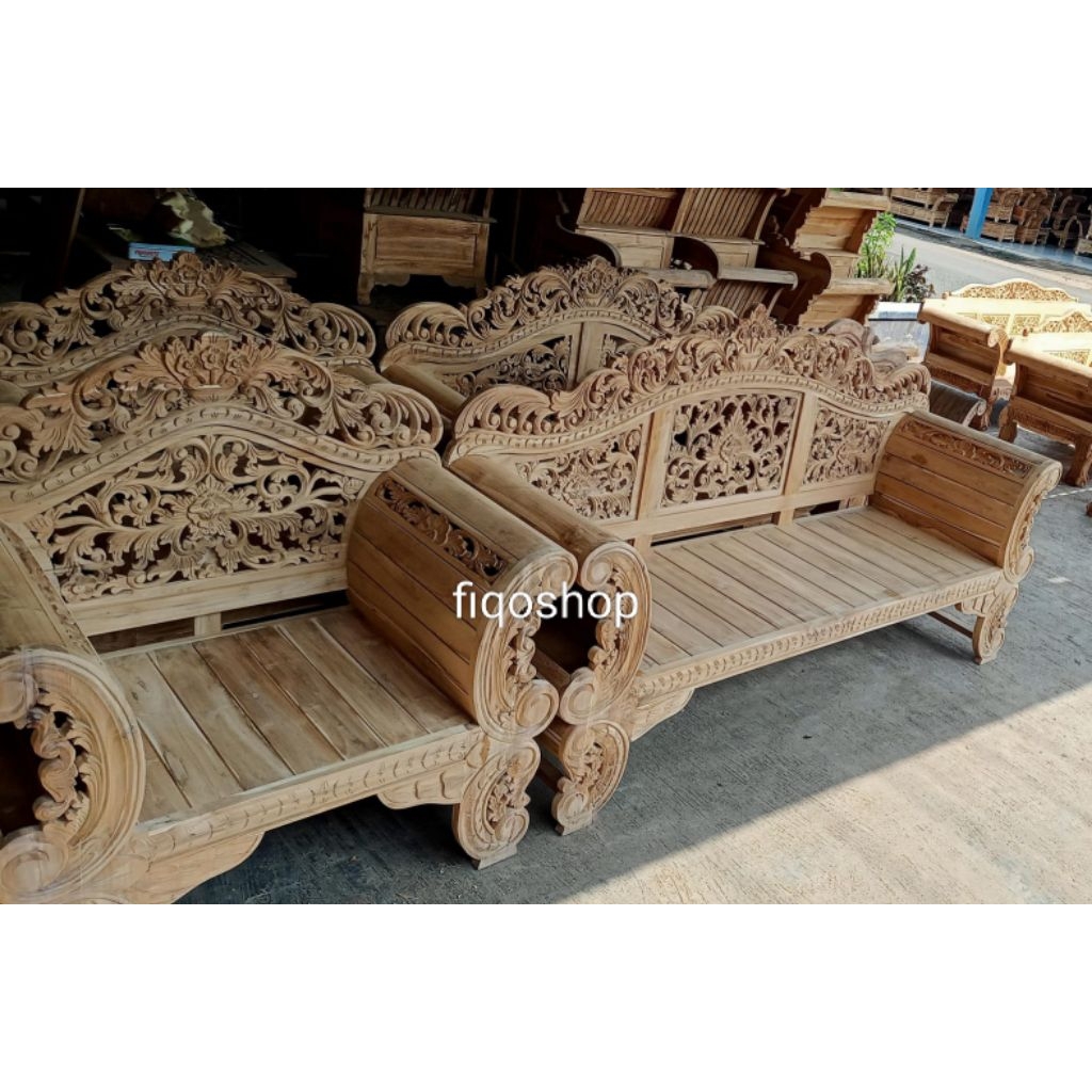 Kursi Tamu Madura Kuku Macan Berkulalitas Kayu Jati Furniture Jepara
