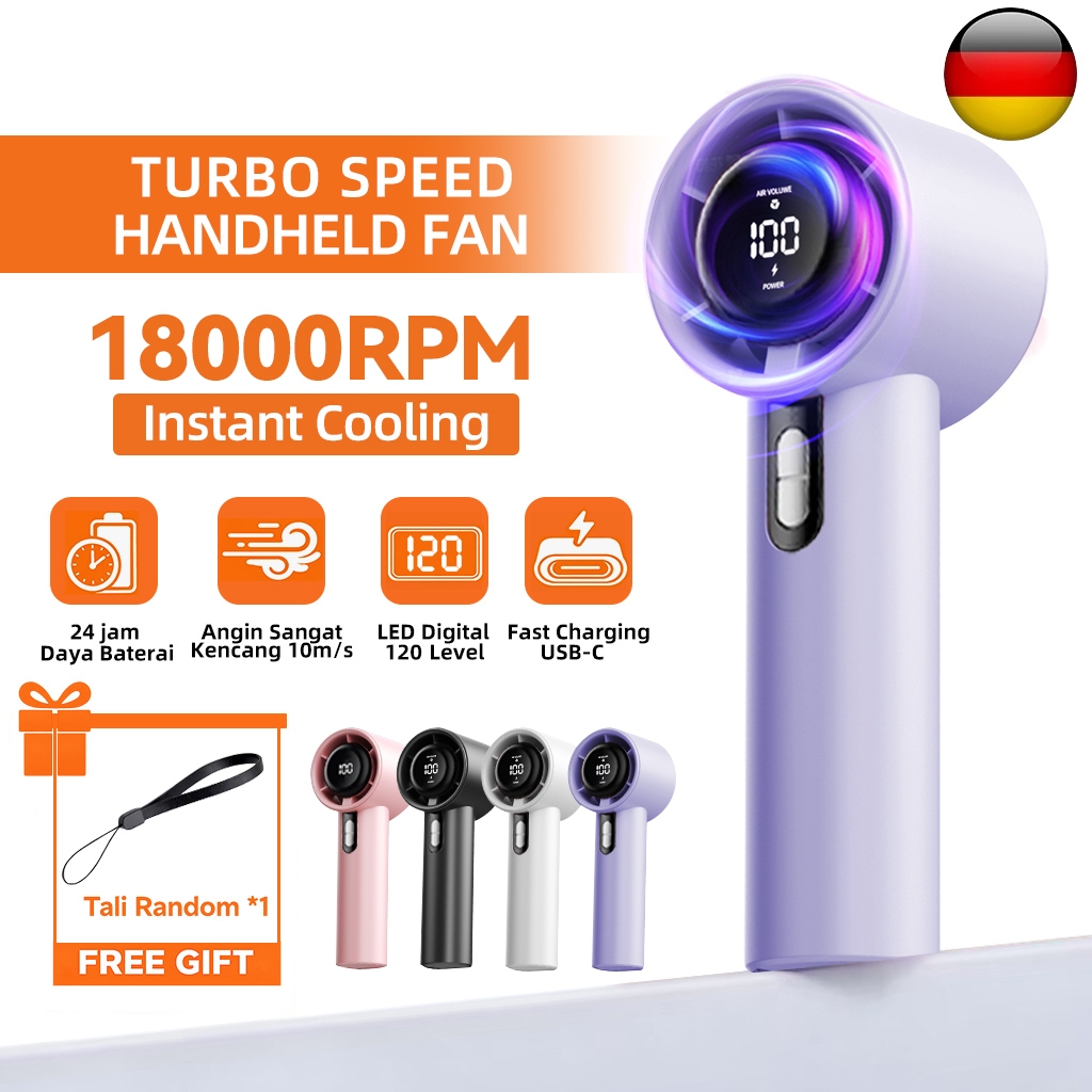 COD 2026 Kipas Angin Portable Kipas Angin Mini Portable USB 16000RPM  tahan lama 24 jam Kipas Angin 