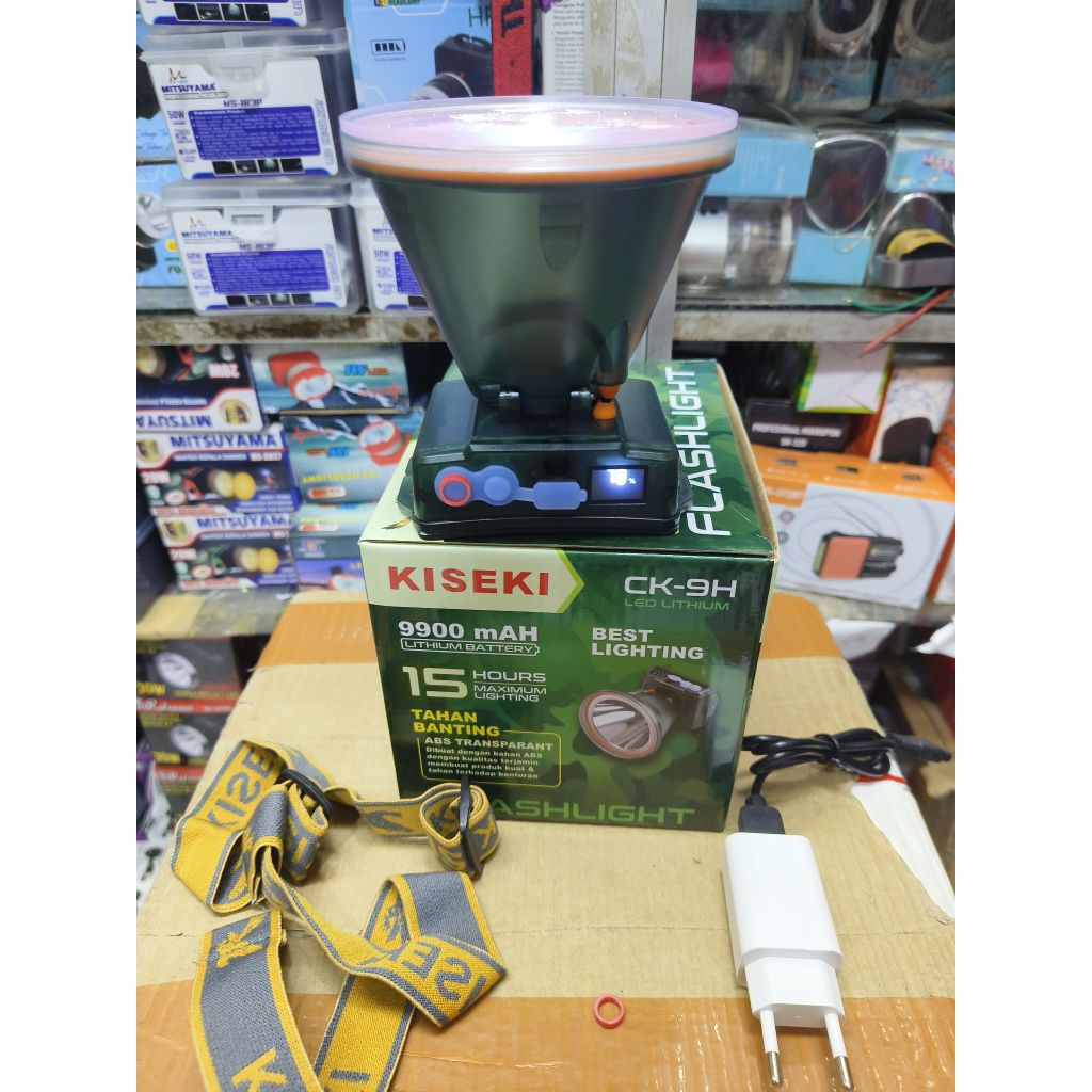 KISEKI CK-9H ORIGINAL SENTER KEPALA KISEKI 200W / HEADLAMP KISEKI  200W CAHAYA PUTIH TERANG / MODEL 