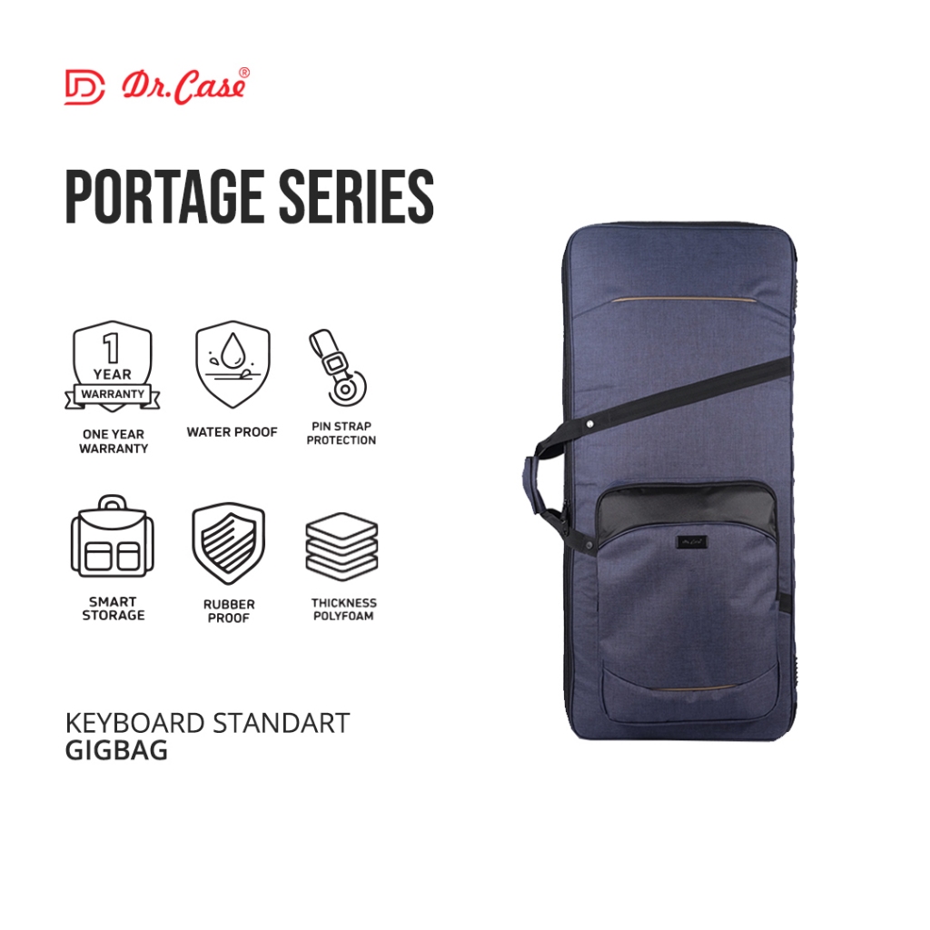 DR.CASE - Tas Keyboard - Gigbag Keyboard Standart Portage 2.0 Navy