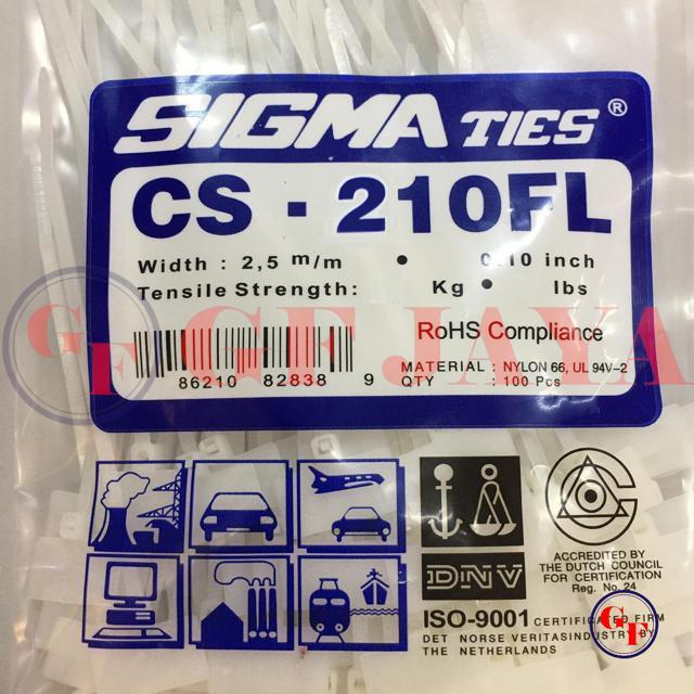 Label Ties / Label Tie Sigma CS 210FL / CS210 FL Putih Marker Bendera