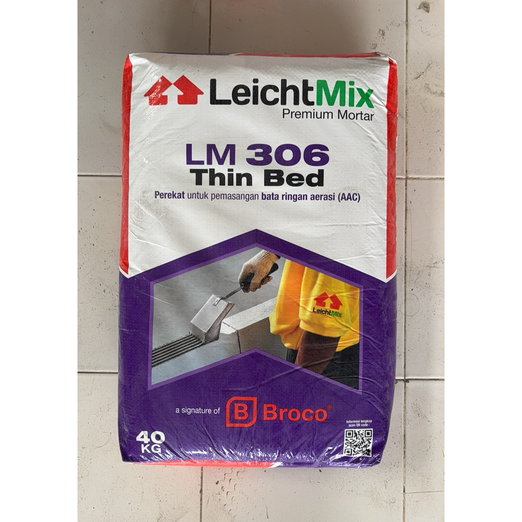 SEMEN HEBEL MORTAR LEICHTMIX LM306 THIN BED40KG PEREKAT BATA RINGAN