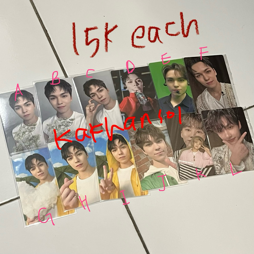 [ ready ] CLEARANCE SALE SVT PHOTOCARDS OFFICIAL VERNON DOKYEOM JEONGHAN YIZHIYU