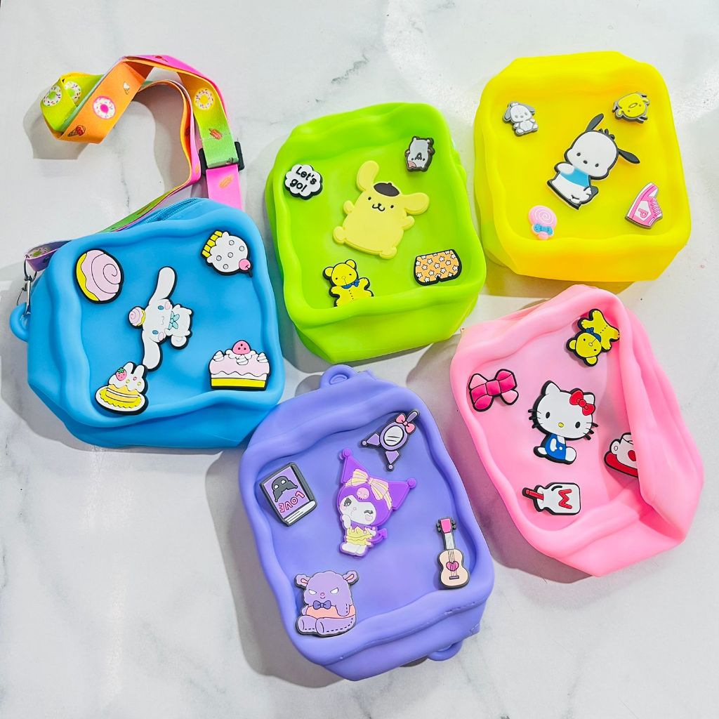 *KAORI* TAS SELEMPANG ANAK KARAKTER (SILIKON)