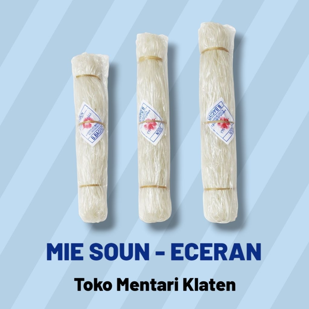 Mie Soun Kering Kambojo Miroso Asli Manjung Klaten – Soun Putih Bening Kenyal & Tidak Mudah Hancur –