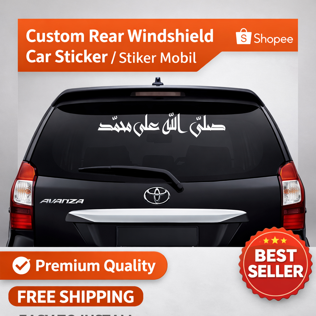 Stiker Sholawat Jibril Sticker Kaligrafi Mobil Sholawat FREE CUSTOM DESAIN