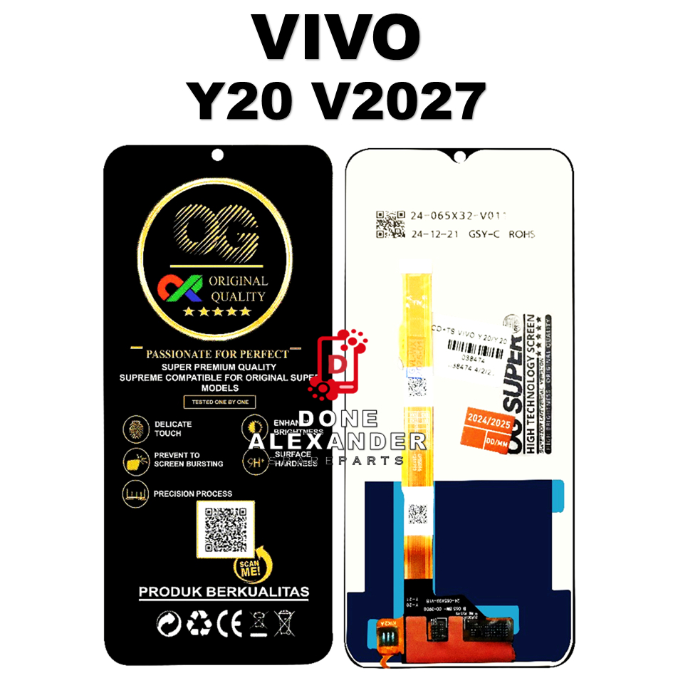 LCD TOUCHSCREEN VIVO Y20 V2027 COMPLETE ORIGINAL 100% FULLSET