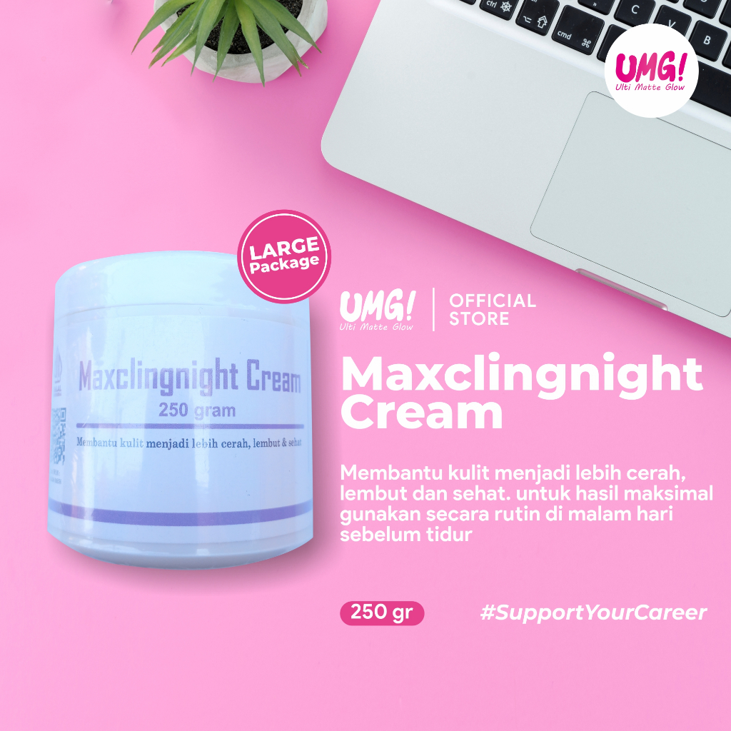 UMG Ulti Matte Glow (250gr) day Cream Maxcling dan Night Cream Maxcling