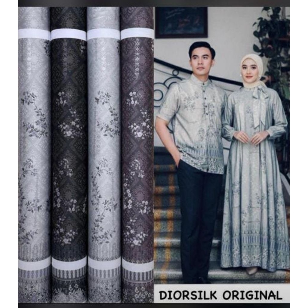 Kain meteran bahan dior silk/harga persetengha meter