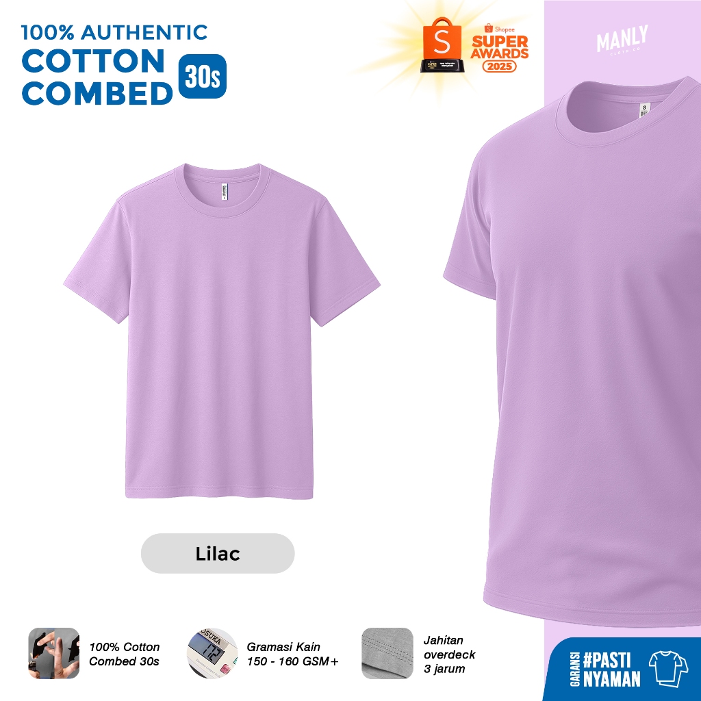 KAOS LILAC PREMIUM COMBED 30S