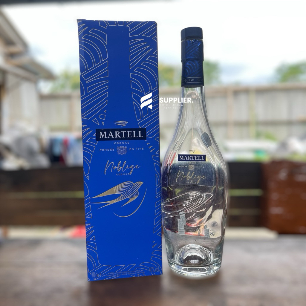 botol bekas botol kosong Martell Noblige cocok untuk pajangan kamar dan dekorasi minibar atau cafe, 