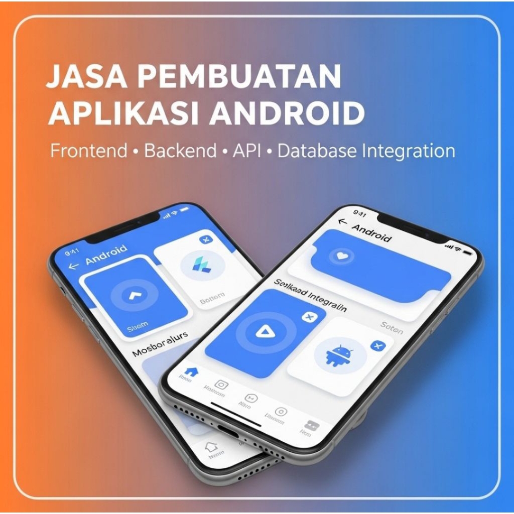 jasa pembuatan Aplikasi Android Custom - Full System Frontend Backend
