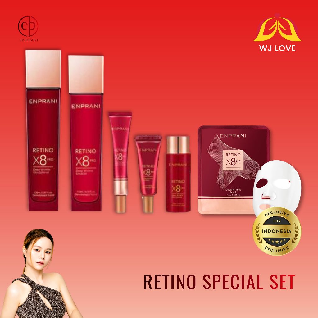 ENPRANI Retino X8 Pro Skin Care Special Set | Paket Perawatan Anti Aging