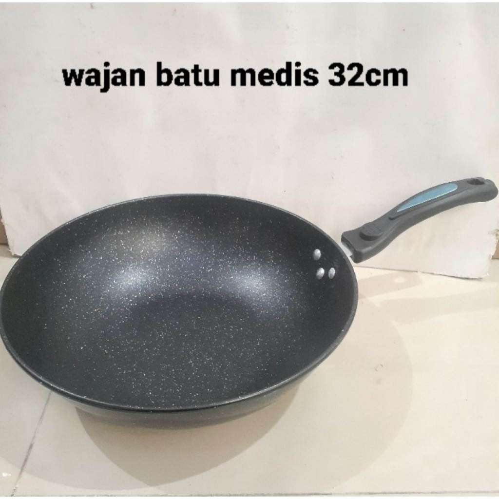 wajan batu medis/wajan teflon anti lengket 32cm