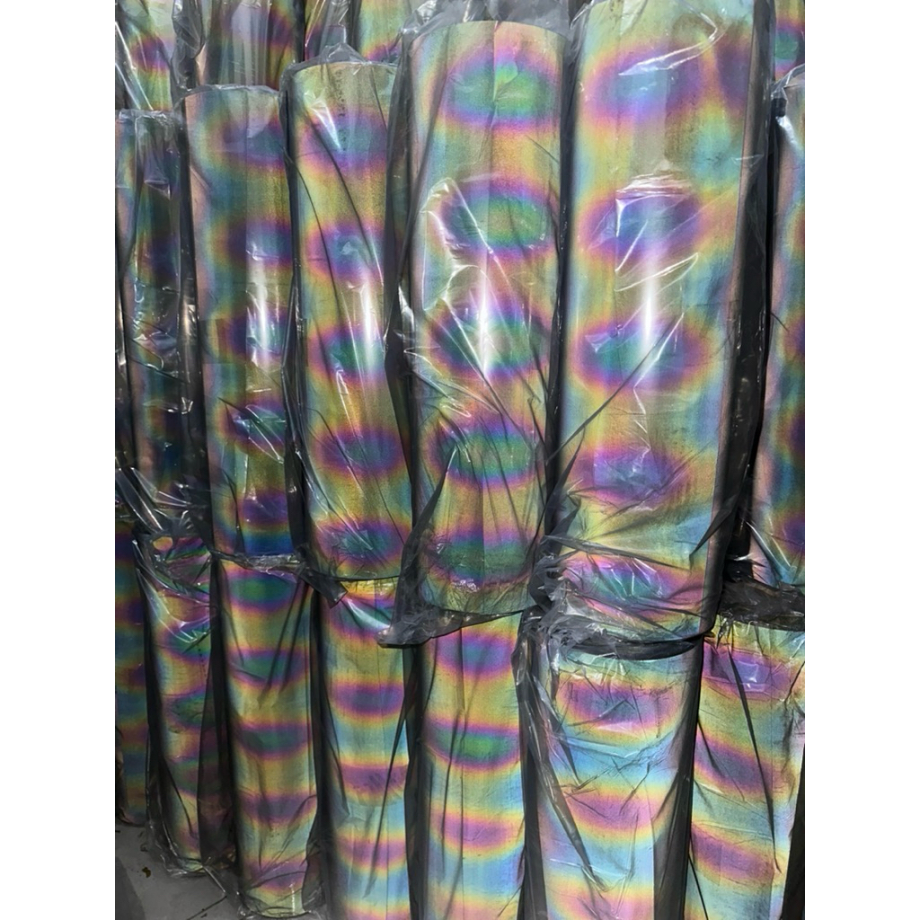 POLYFLEX REFLECTIVE RAINBOW grade C - Polyflex reflective rainbow termurah - poyflex reflective baju