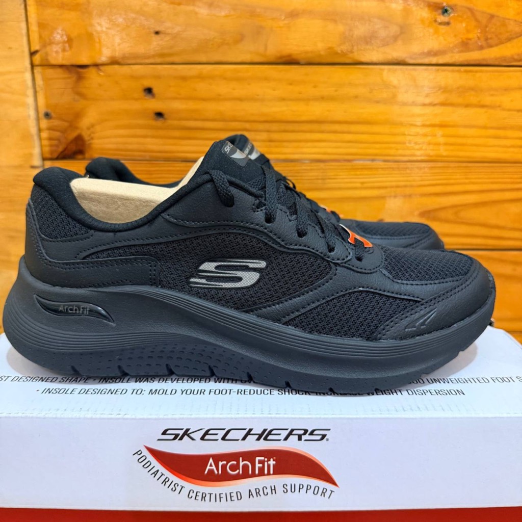 SEPATU SKECHERS UNISEX PRIA DAN WANITA  SKECHERS ARCH FIT  RISING TIDE 150059 FULLBLACK MONOBLACK FO