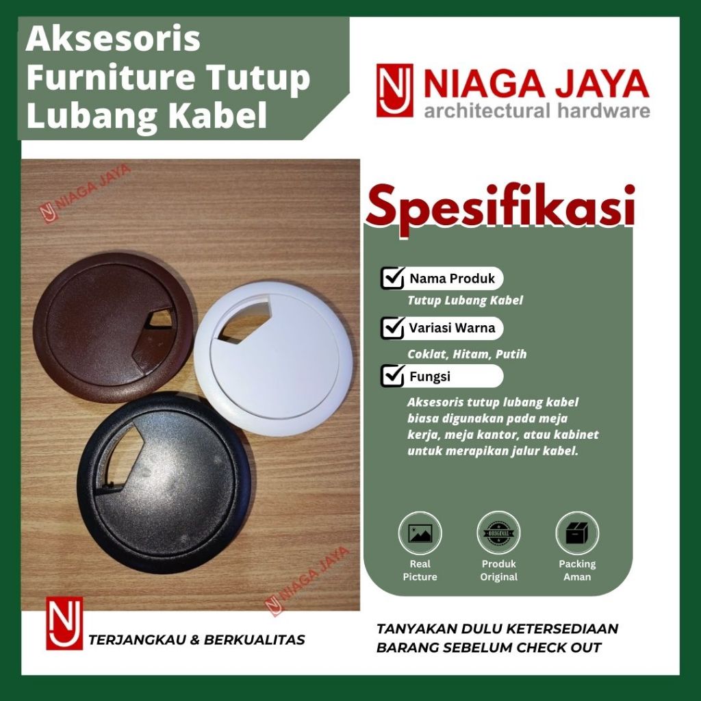 Tutup Lubang Kabel Komputer Gromet Grommet Meja Tv / Tutup Lubang Kabel Meja